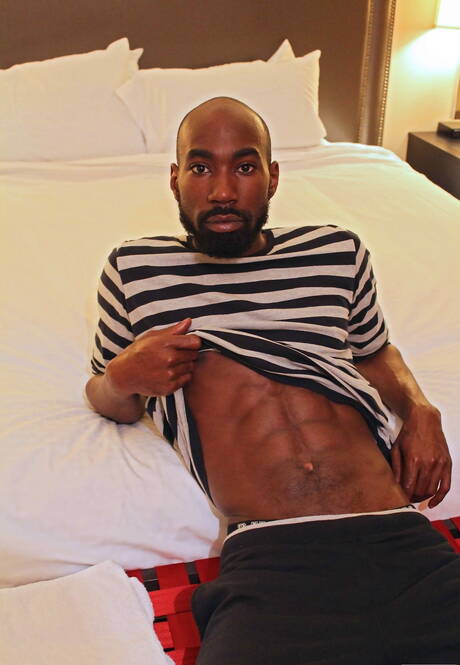 Black superstud Astengo and twink Pd Fox in blowjob scene