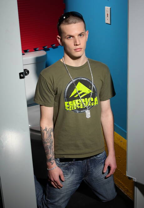 American superstud Johnny Torque and young Anthony Price in cock sucking scene