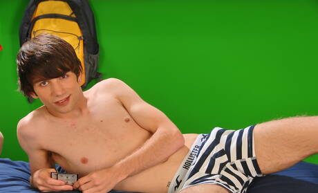 Next Door Studios: American pornstars young Noah Brooks and beautiful boy Kyler Benz fuck ass after blowjob