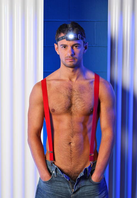 Next Door Studios: Horny boys Brandon Lewis, Donny Wright and James Huntsman have a hot threesome sex