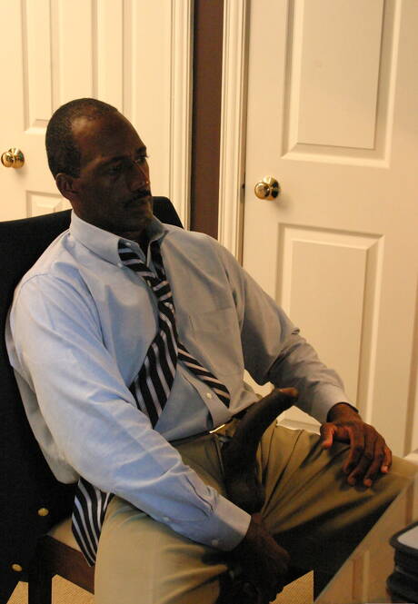 Next Door Studios: Ebony strong bull Colton jack off his cock