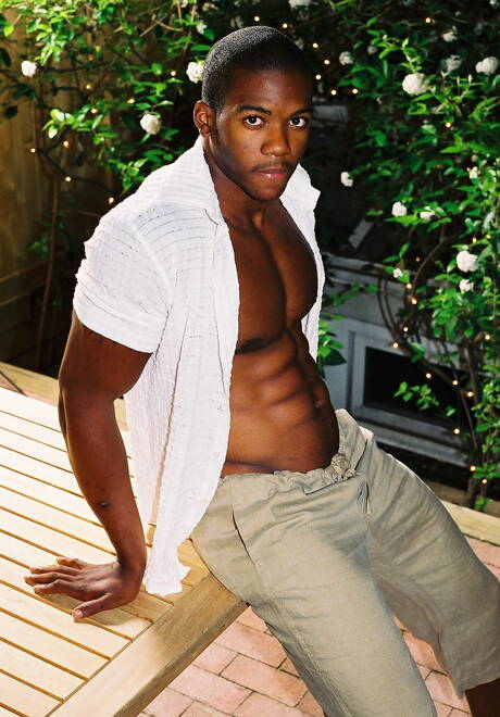 Black bodybuilder Houston A undressing and showing hot ass outside