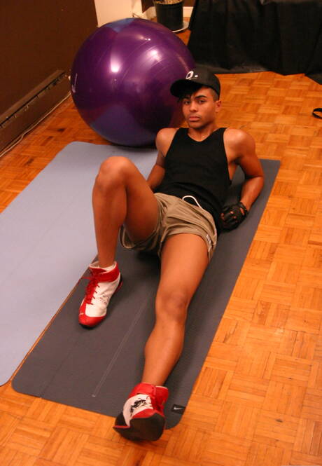 Ebony beefy Nubius and twink Paco in black on white love