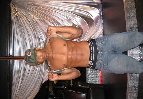 Black muscular Phoenix (b) having a pleasure