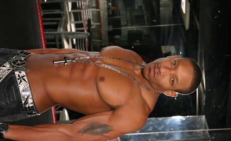 Black strong bull Phoenix (b) masturbating