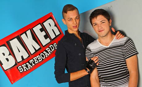 Young dude Paul Poleman and beautiful boy Jake Jonas fuck ass after sucking