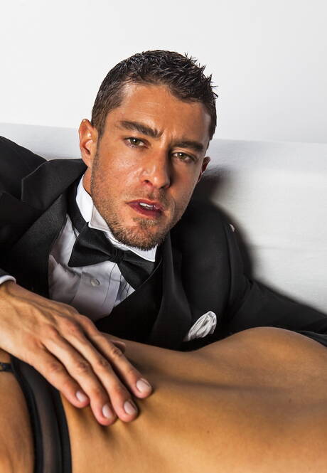 Hot Allie James in stockings doing groupsex with bisexual Allie and Cody