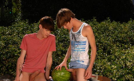 著名美國人，性感小鮮肉 Elijah White 和 Cody Cachet 在戶外進行肛交