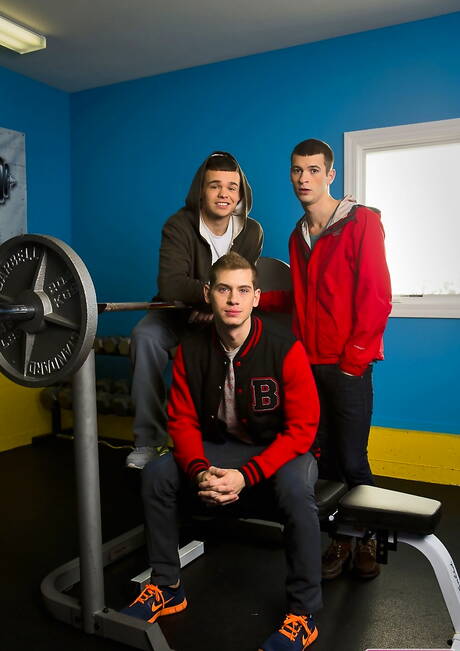 Next Door Studios: Horny buddies Joey Hard, Sebastian Conally and Jayden Ellis in hot threesome ass bang