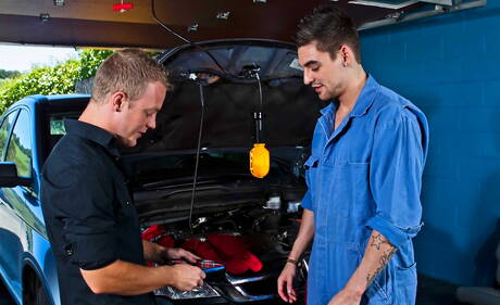 American tough guy Johnny Torque and beefcake Adam Ridge in hot anal sex