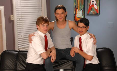 Nasty guys Noah Brooks, Jay Dubbs and Landon Terry have a threesome pleasure