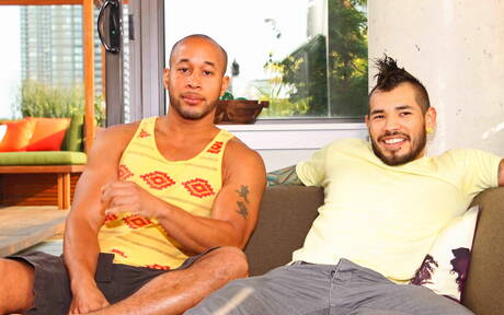 Next Door Studios: Latino strongman Lawson Kane and latin stud Draven Torres love each other outdoor
