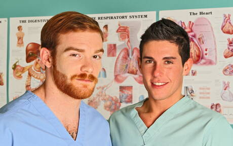 American otter James Jamesson and  Jett Jaxx fuck ass after blowjob