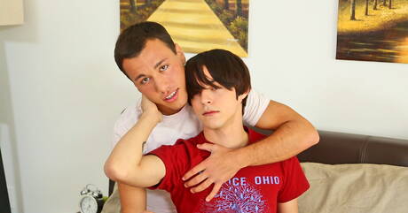 Next Door Studios: Hot american guys young Matthew Keading and young dude Blake Stone fuck ass after sucking