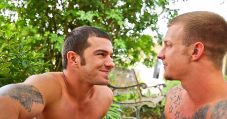 Shameless boys Cole Christiansen, Jaxon Colt and Brandon Bronco in hot 3some ass bang outdoor