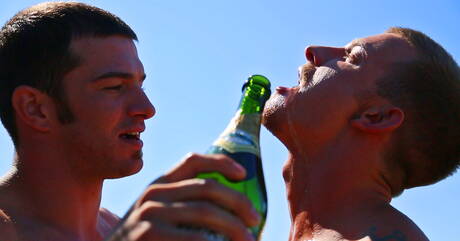 Shameless boys Cole Christiansen, Jaxon Colt and Brandon Bronco in hot 3some ass bang outdoor