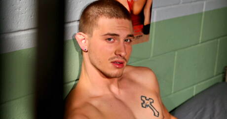 Stud Channing Taylor playing with dick