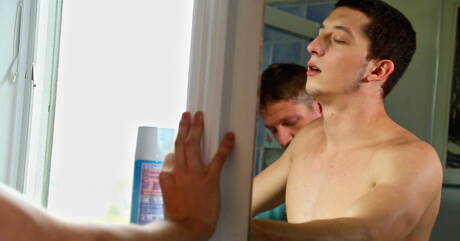 Hot guys Cole Christiansen, Conner Hastings and Drake Tyler in threesome fuck action