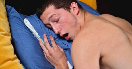 Hot guys Cole Christiansen, Conner Hastings and Drake Tyler in threesome fuck action