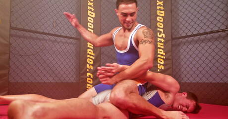 Next Door Studios: Sexy James Huntsman, Rex Raw and Kayden Hurley in hot groupsex