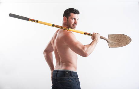 Hot american guys beefcake Billy Santoro and bull Seth Santoro shows a husky body