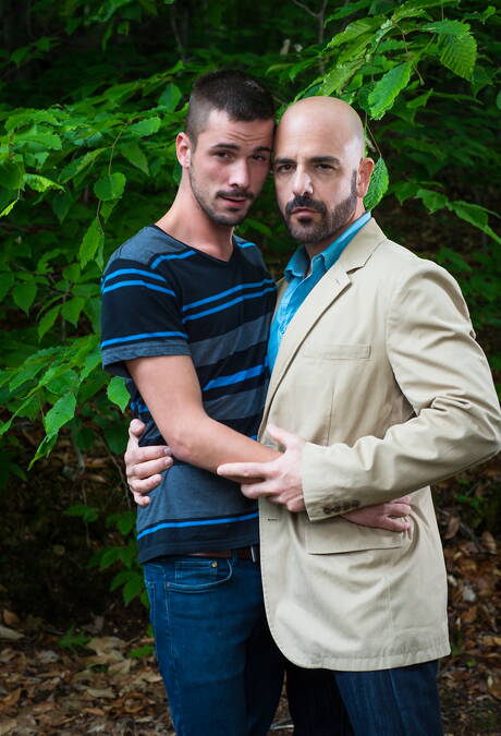 Icon Male: Hot americans, otter Adam Russo and pretty boy Sean Cross posing nude outdoor