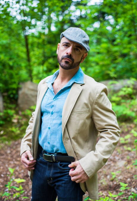 Heiße Amerikaner, Otter Adam Russo und hübscher Junge Sean Cross posieren nackt im Freien