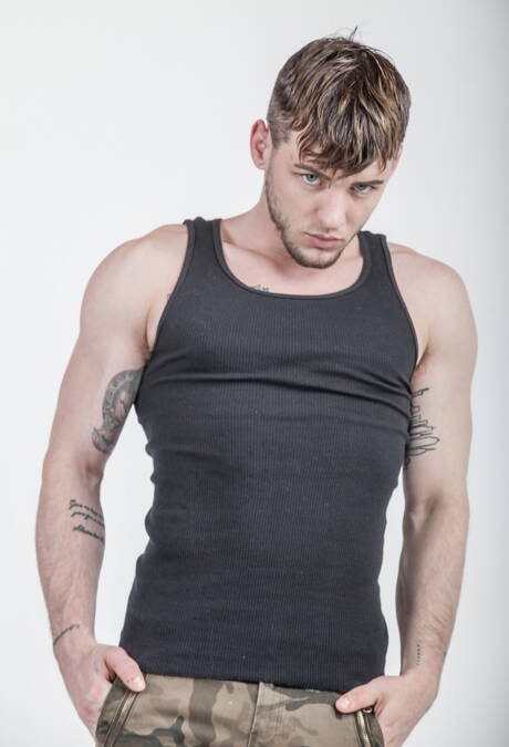 American pornstars stud Andrew Fitch and superstud Colton Grey in hot homosexual action