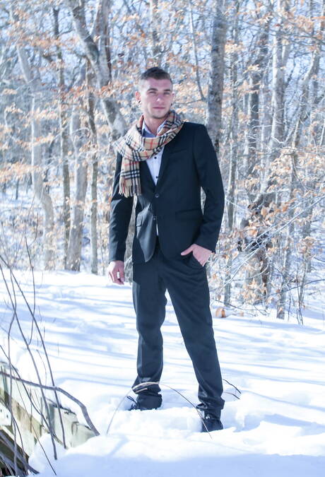 Icon Male: American hairy stud Alex Greene and french muscular Theo Ford get naked and showing tight butt outside