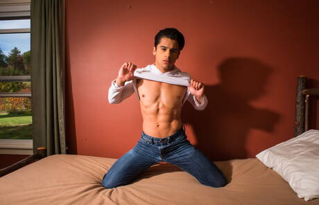 Two american boys muscular Armond Rizzo and stud Nick Capra shows a strong body