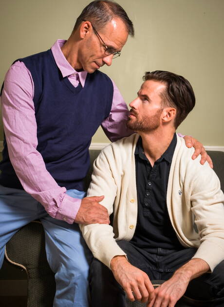 Irish hot bear Brendan Patrick and american muscular Rodney Steele undressing and showing ass