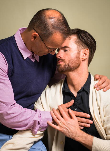 Irish hot bear Brendan Patrick and american muscular Rodney Steele undressing and showing ass