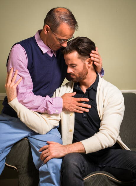 Irish hot bear Brendan Patrick and american muscular Rodney Steele undressing and showing ass