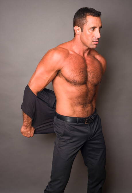 Hot american boys superstud Andrew Fitch and beefy Nick Capra teasing cock