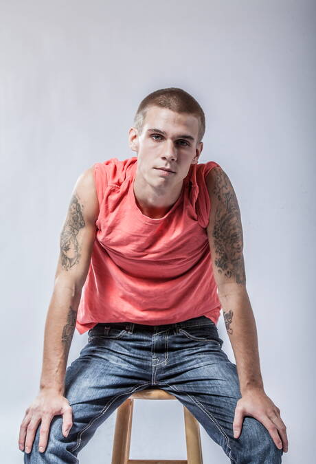 Nice american guys hunk Nick Capra and young boy Trent Ferris posing naked