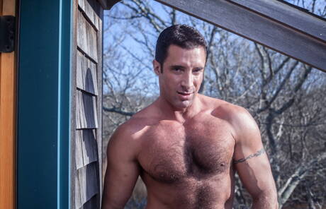 Amerikaanse hengst Nick Capra toont een prachtig lichaam aan de buitenkant