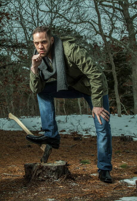 Pretty american boys hairy stud Alex Greene and stud Wolf Hudson shows a perfect body outside