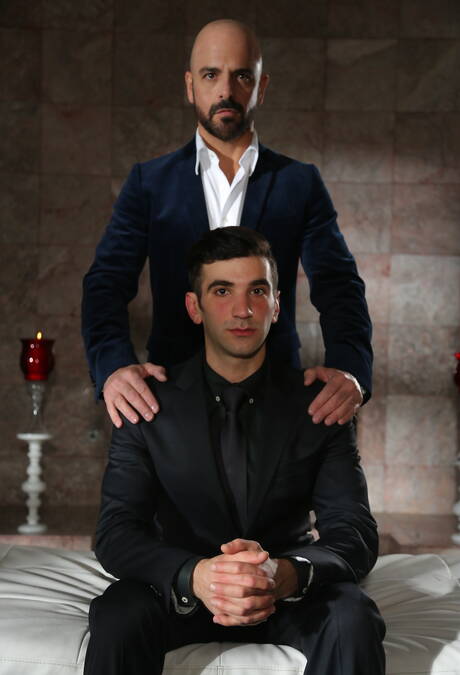 Pretty american boys otter Adam Russo and beefy Andy Banks have a hot couple scene