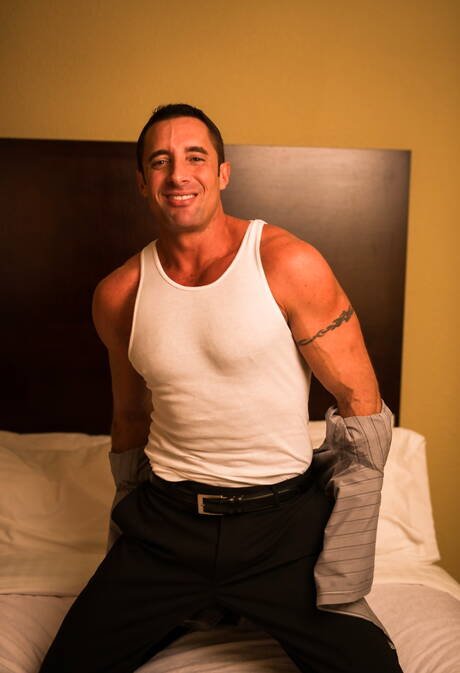 Hot american dudes hairy bear Damon Andros and hunky guy Nick Capra having a pleasure