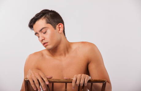 Icon Male: Sexy americans, husky guy Billy Santoro and strongman Jacob Ladder shows a muscle body