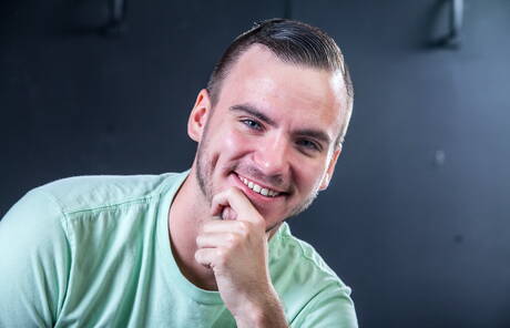 Famous americans, strongman Aaron Slate and strongman James Hamilton posing nude and showing nice butt