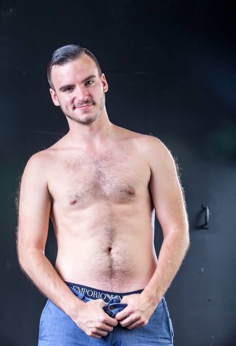 Famous americans, strongman Aaron Slate and strongman James Hamilton posing nude and showing nice butt