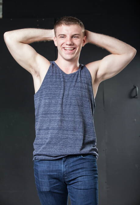 Pretty american guys twink Doug Acre and hairy stud Brett Bradley undressing and showing hot butt