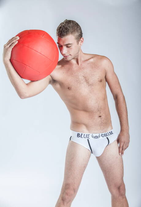 Dos estadounidenses, el semental peludo Alexander Greene y el hombre fuerte Brent Corrigan, posando desnudos y mostrando un bonito culo.