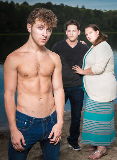 Famous americans, tough guy Roman Todd and superstud Calvin Banks posing nude on beach