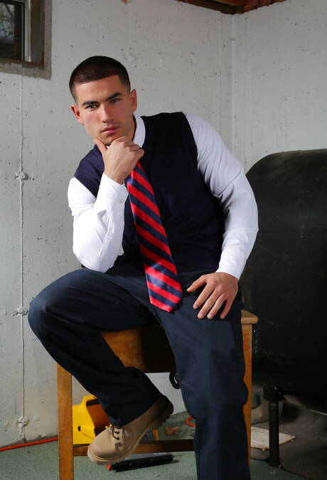 American strongman Brandon Wilde and russian tough guy Vadim Black teasing dick