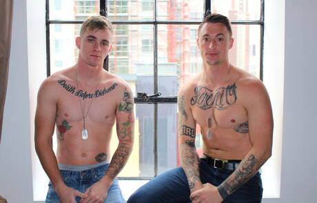 Pretty american boys hot twink Ryan Jordan and beefcake Dane Stewart sucking and fucking each other