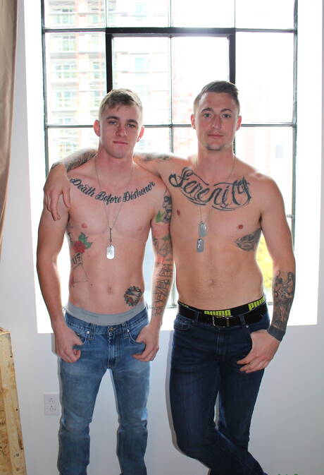Active Duty: Pretty american boys hot twink Ryan Jordan and beefcake Dane Stewart sucking and fucking each other