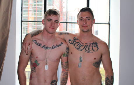 Pretty american boys hot twink Ryan Jordan and beefcake Dane Stewart sucking and fucking each other