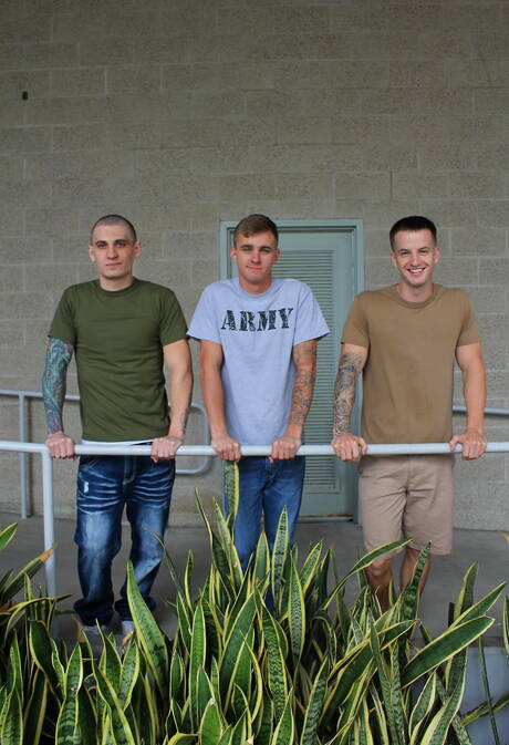 Quentin Gainz, Ryan Jordan and Alex Michaels banged each other outdoor